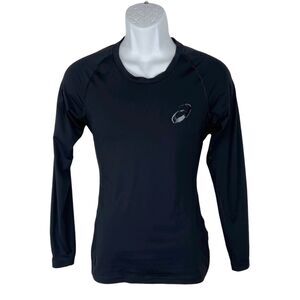Asics Sweater Pullover Men Large Black Motion Inner Muscle Support Compression